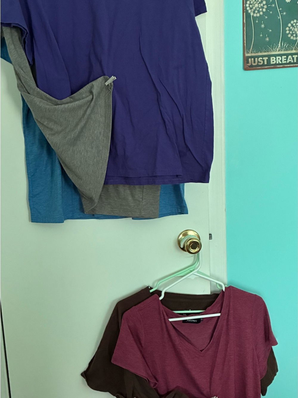 5 T shirts size xl . Bottom v neck, top round neck- no tears or stains